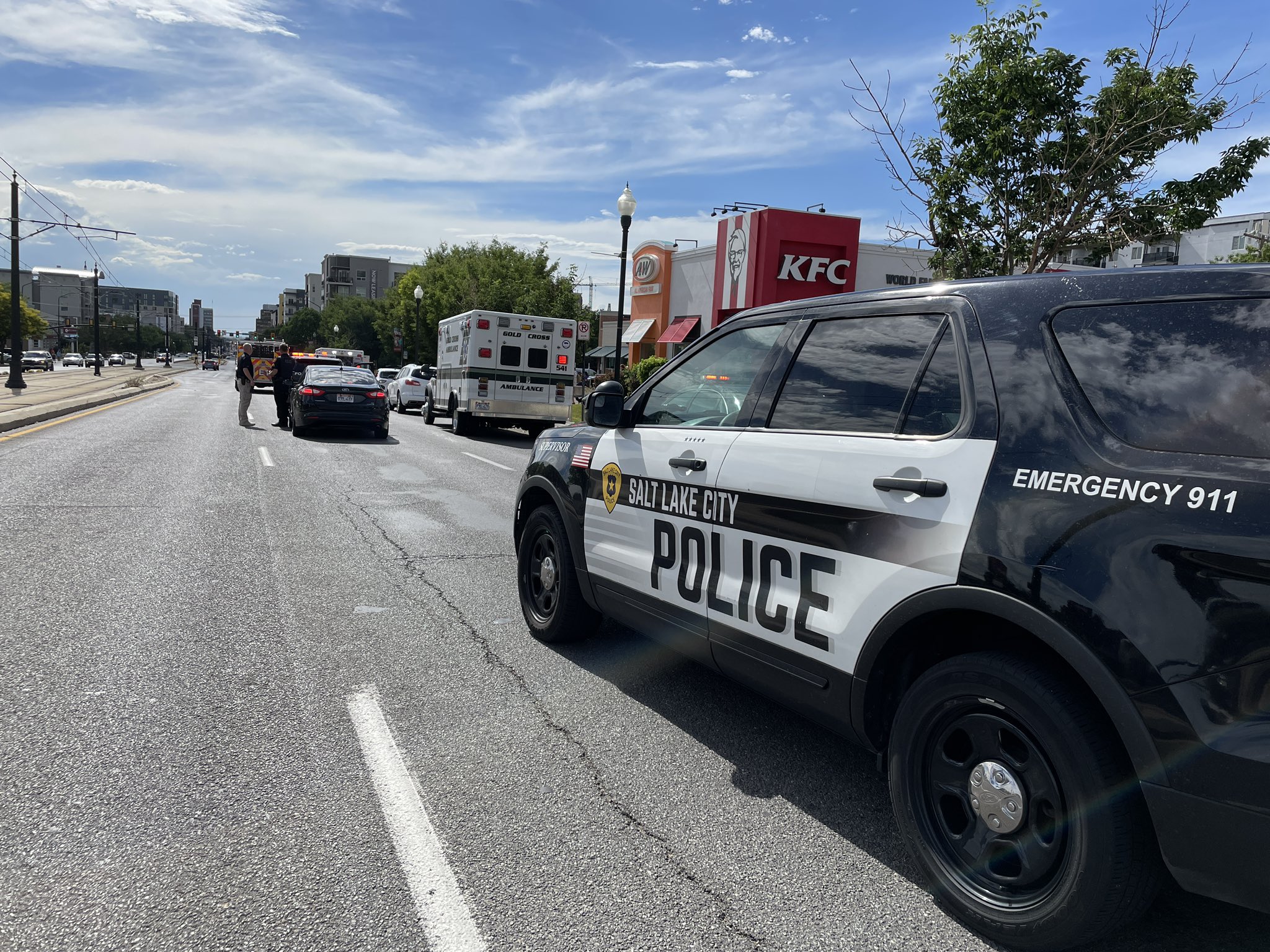 A fatal incident involving a moped has shut westbound traffic at 400 South and 600 East in Salt Lake City down to one lane Thursday.