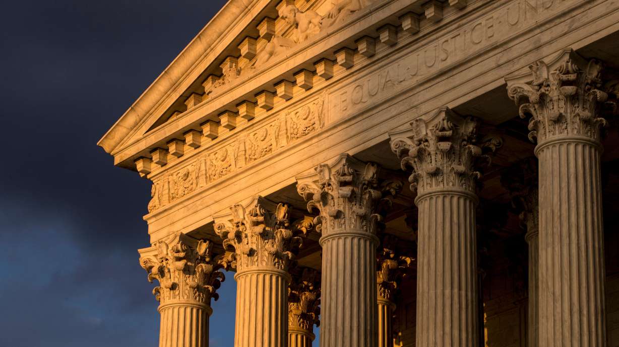 The Supreme Court in Washington is seen at sunset Oct. 10, 2017.