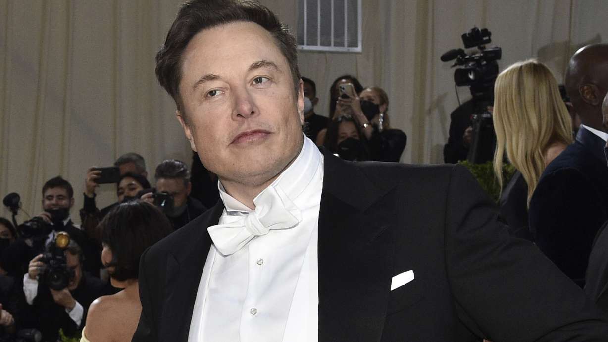 Elon Musk attends The Metropolitan Museum of Art’s Costume Institute benefit gala celebrating the opening of the “In America: An Anthology of Fashion” exhibition on May 2, in New York. Musk has locked horns with Twitter, and has been sued by the media service.