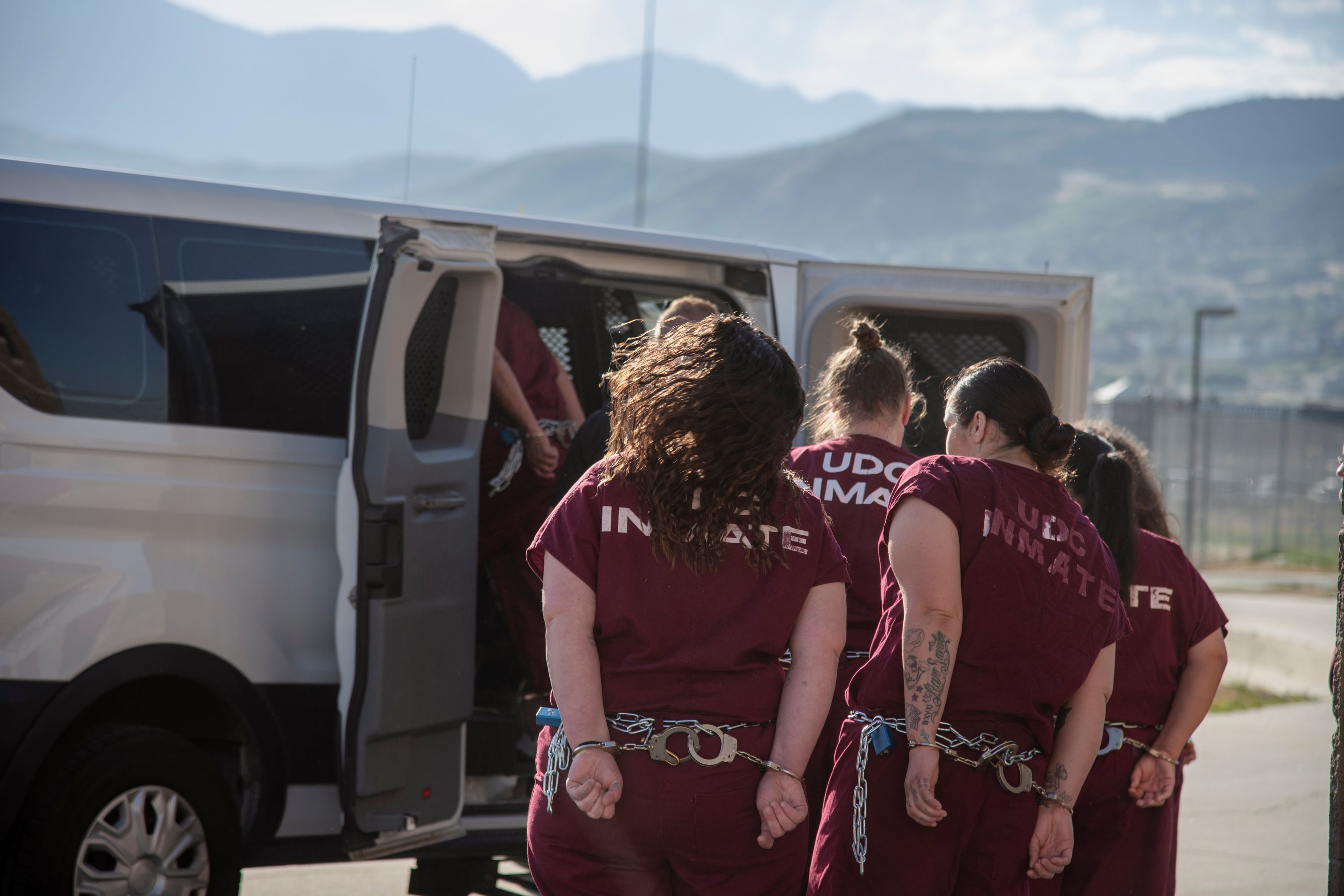 Law enforcement officials from around the state help move prisoners from the Utah State Prison at Point of the Mountain in Draper to the new Utah State Correctional Facility in Salt Lake City. The move was made over five days, ending Friday.