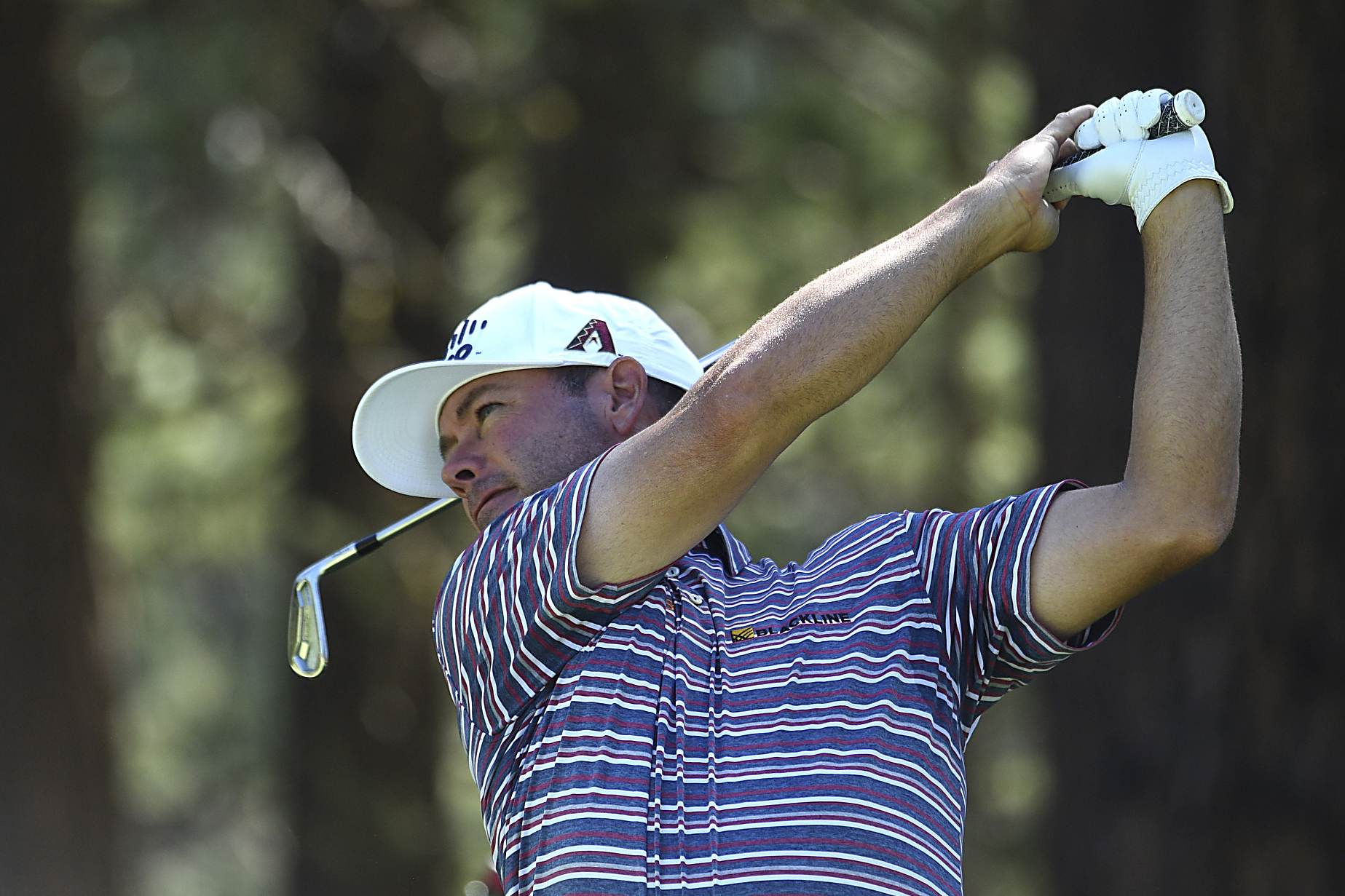 Chez Reavie watches his shot from the third tee during the second round of the Barracuda Championship golf tournament at Old Greenwood Golf Course in Truckee, Calif., Friday, July 15, 2022. 