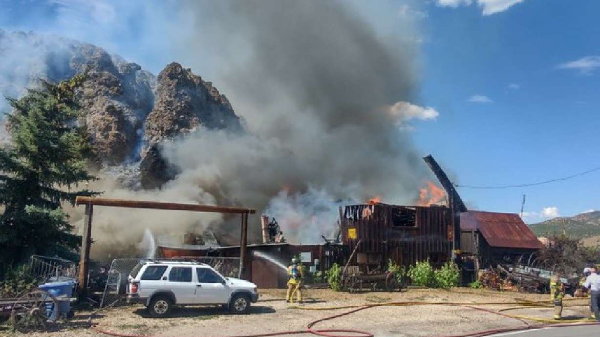 Evacuated residents near a fire in Summit County were able to return home late Sunday after the blaze grew to 40 acres and storms rolled through the area.