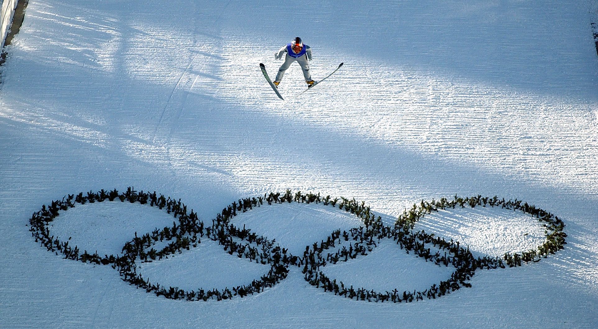 Chil Gu Kang, of Korea, trains on the 90-meter ski jump at the Utah Olympic Park on Feb. 6.