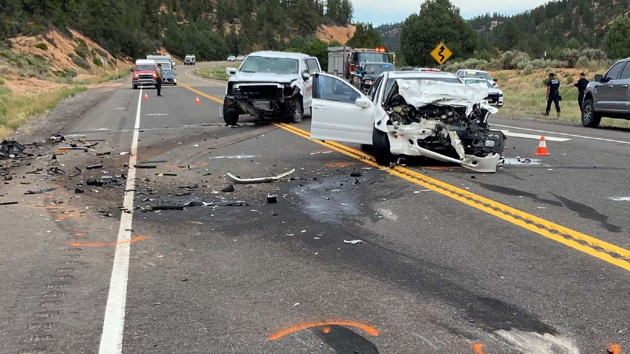 An Arizona man fleeing police reaches speed of 130 mph, crashes into patrol car in southern Utah, Monday.