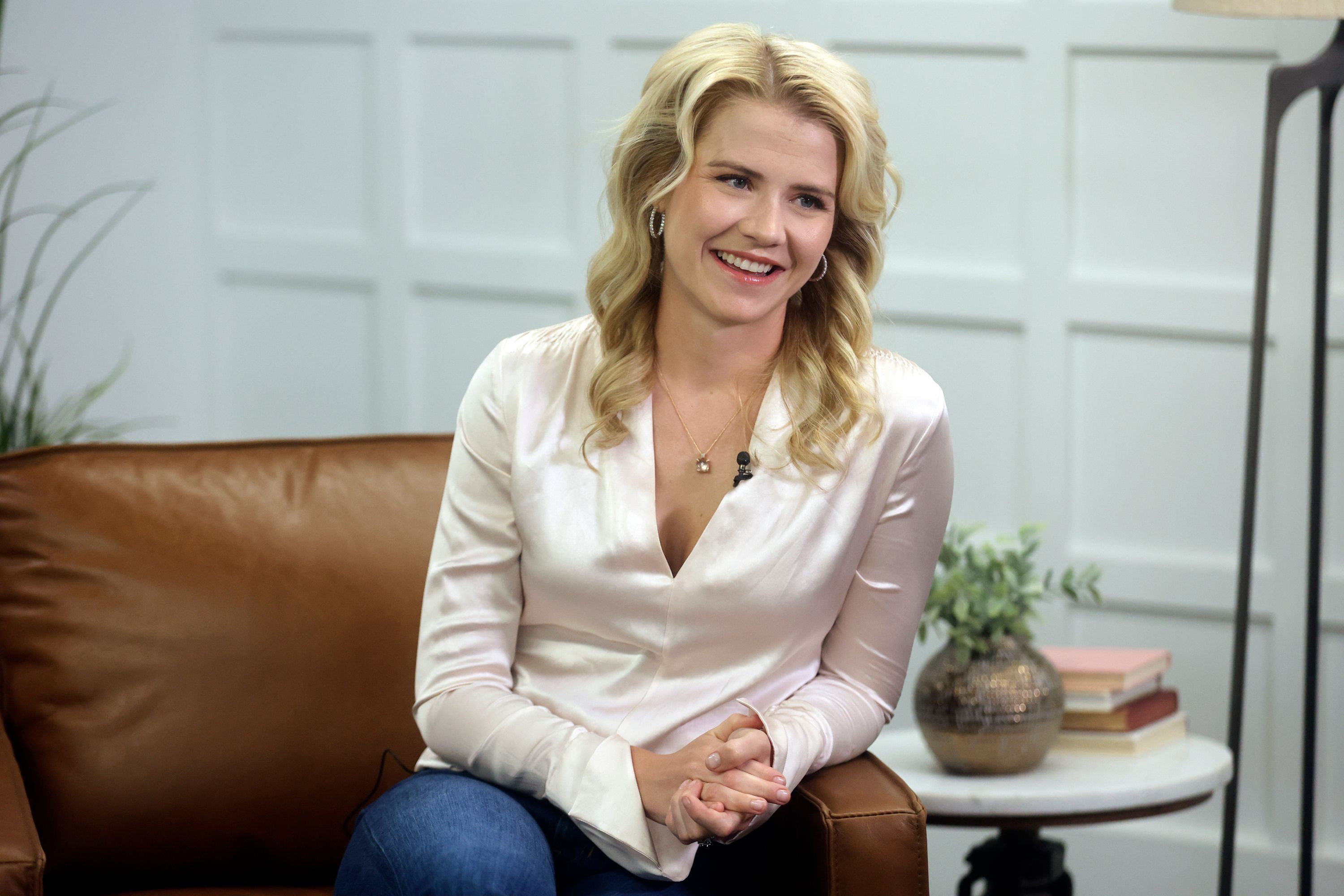 Elizabeth Smart talks at the Elizabeth Smart Foundation office in Salt Lake City on June 3. Smart said a new program called Smart Defense is designed specifically for women and girls to learn how to defend themselves against sexual assault.