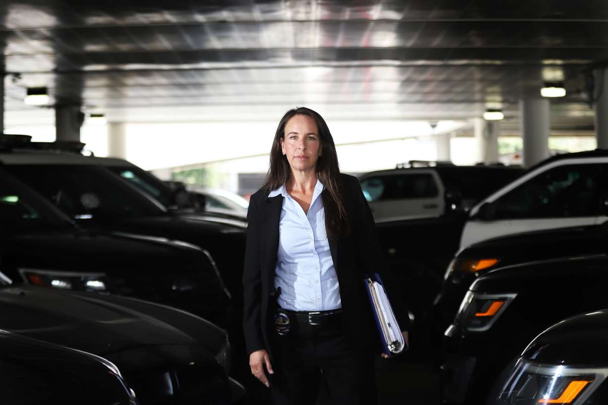 Los Angeles police detective Rachel Evans, pictured on June 2, in Los Angeles, recently solved the oldest cold case murder in the valley by determining that Utah native Monte Merz killed Barbara Jepson and her unborn child in 1956 in a brutal stabbing in her home. Merz died in 1965 in a murder-suicide after he killed his then-wife Ina Merz.