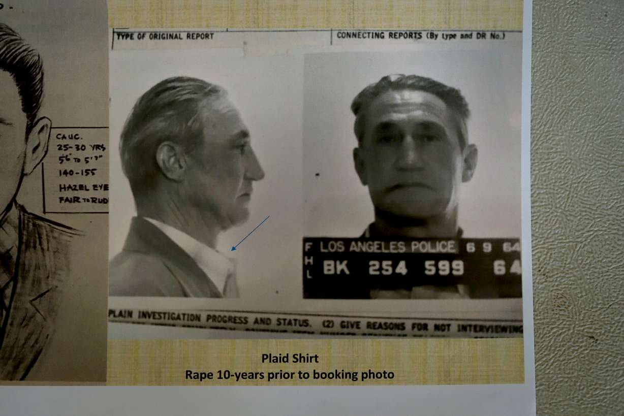 The booking mugshot of Monte Merz, taken in 1964 by the Los Angeles Police Department, is pictured on June 2, in Los Angeles. Los Angeles police detective Rachel Evans recently solved the oldest cold case murder in the valley by determining that Merz killed Barbara Jepson and her unborn child in 1956 in a brutal stabbing in her home.