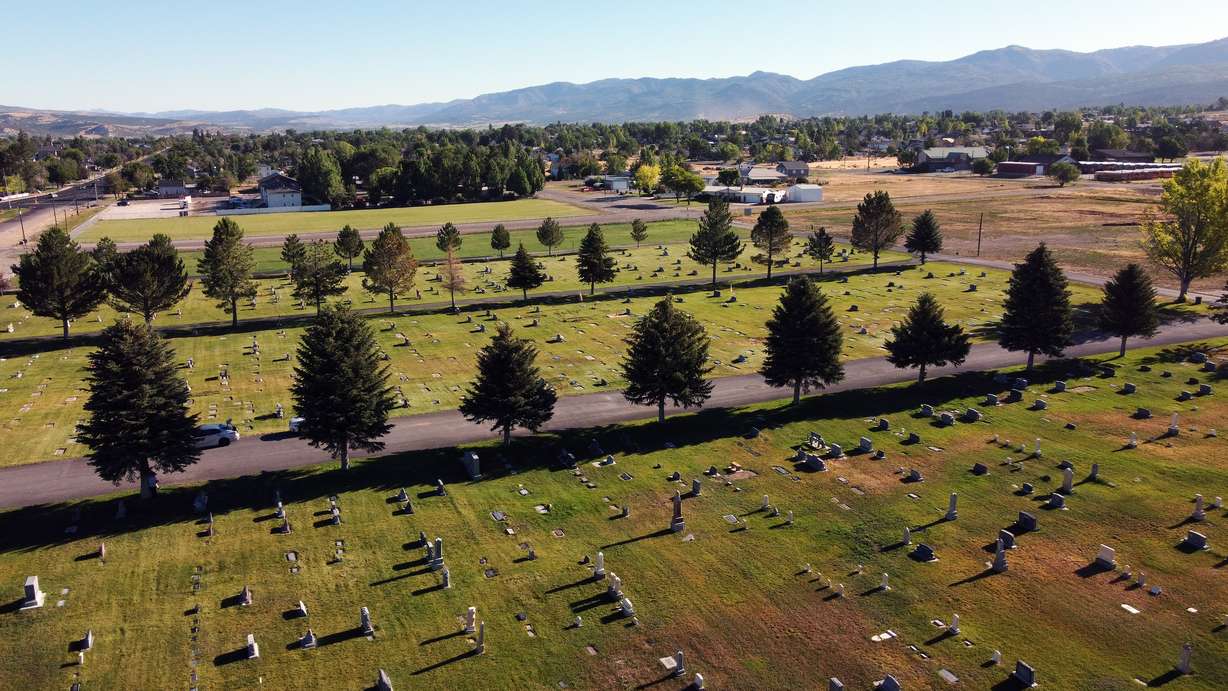 The cemetery in Mt. Pleasant, Sanpete County, is pictured on July 8. Los Angeles police detective Rachel Evans recently determined Monte R. Merz, who is buried in the cemetery, killed Barbara Jepson and her unborn child in 1956 in a brutal stabbing in her home in California.