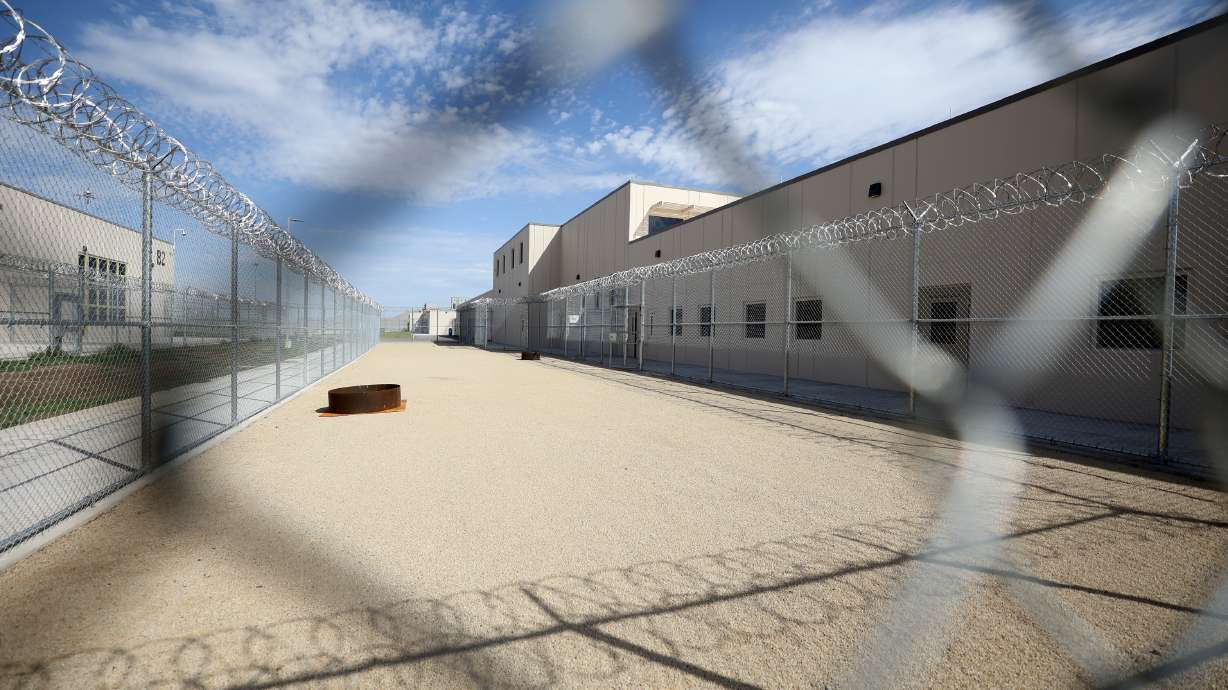 An outdoor space for spiritual and religious ceremonies, such as sweat lodges, is pictured at the new Utah State Correctional Facility in Salt Lake City on Thursday, June 30. Corrections officials say the new prison will give inmates more opportunities to better their lives once they are released.