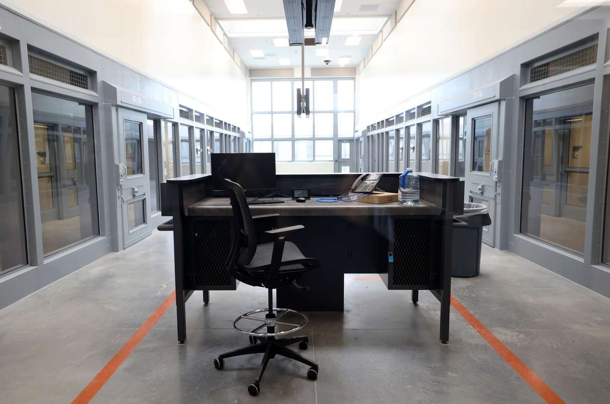 A maximum security unit is pictured in the new Utah State Correctional Facility in Salt Lake City on Thursday, June 30.