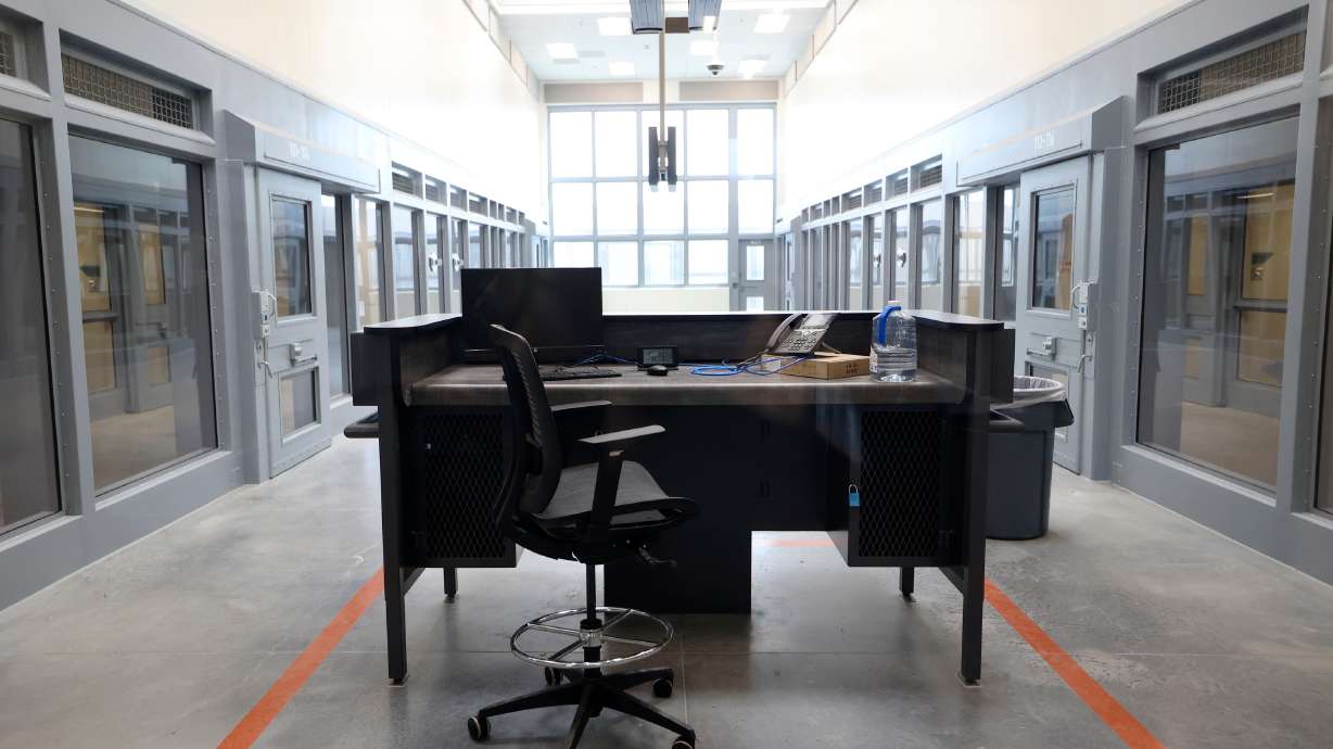 A maximum security unit is pictured in the Utah State Correctional Facility in Salt Lake City on June 30, 2022. A state prison inmate was charged Thursday with murder and accused of killing his cellmate in February of 2022.