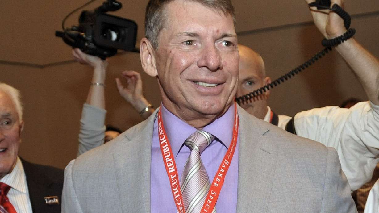 FILE - WWE Chairman and Chief Executive Officer Vince McMahon is pictured at the Connecticut Republican Convention in Hartford, Conn., May 21, 2010. In a brief statement issued by the company Friday, July 22, 2022, McMahon said he is retiring as WWE’s chairman and CEO. He noted that he remains its majority shareholder.