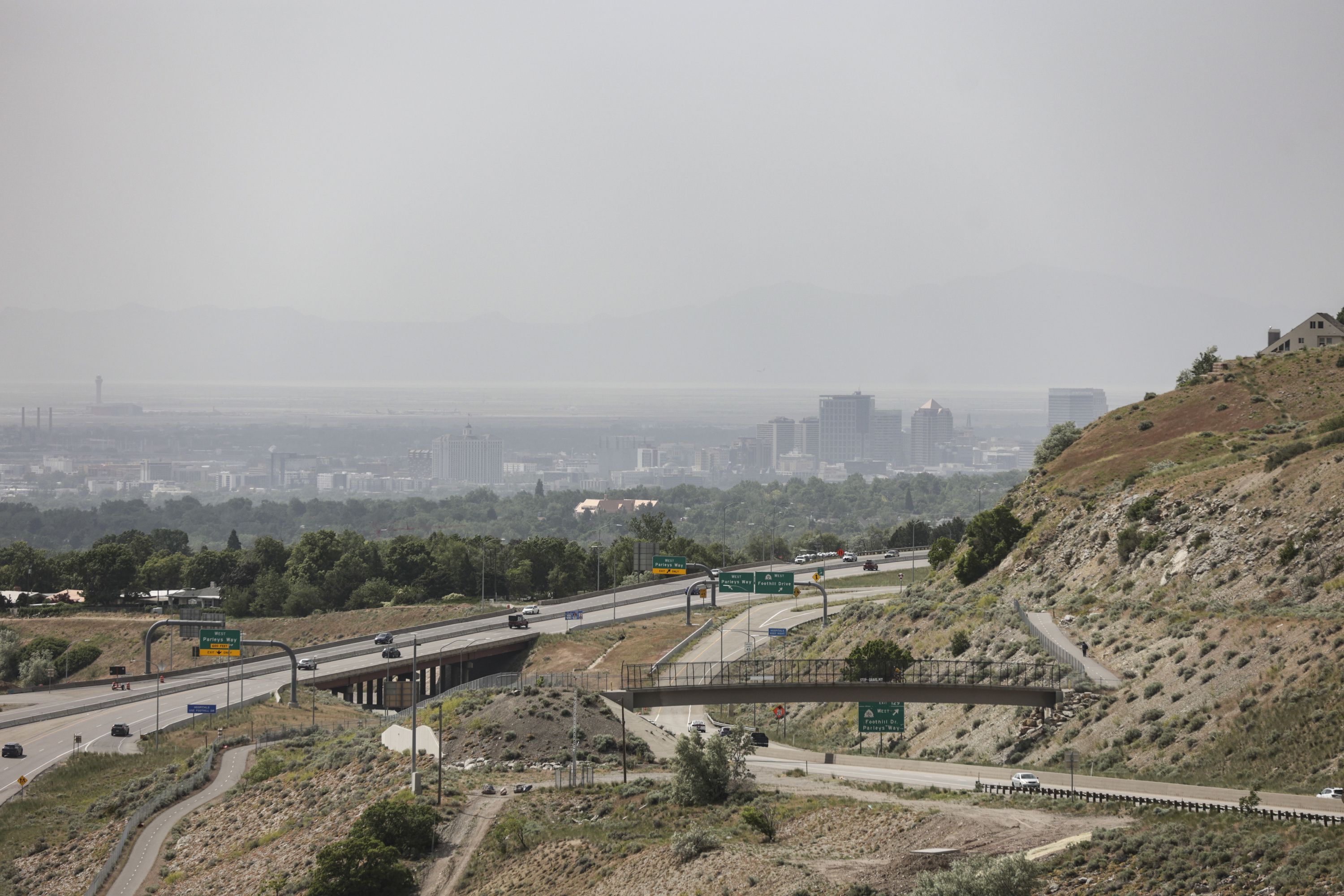 Wind-blown dust obscures the Salt Lake Valley on June 12. If you live in northern Utah, the wind has been hard to ignore the last several months.