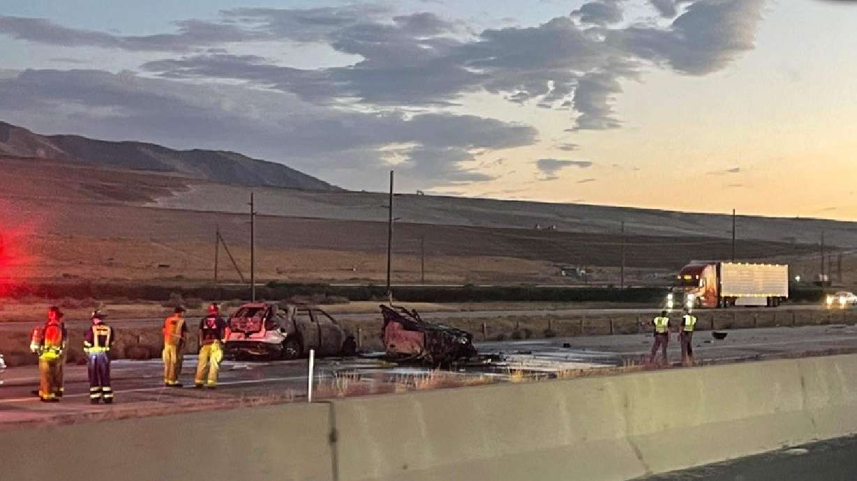 Westbound I-80 at 7200 South was closed late Saturday due to a crash. One person died, the Utah Highway Patrol said.