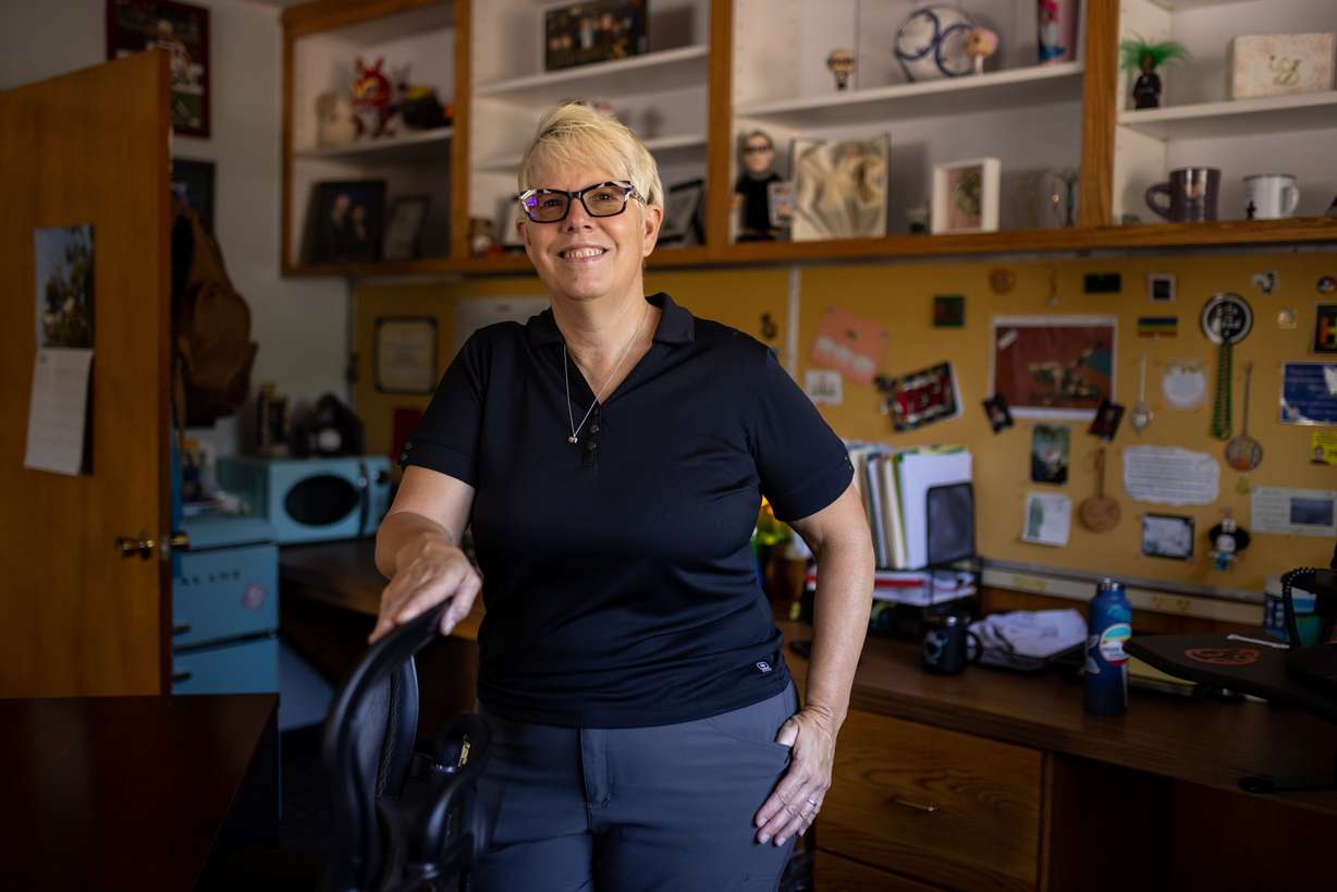 Grand County School District Superintendent Taryn Kay poses for a photo at the district’s offices in Moab on Friday.
