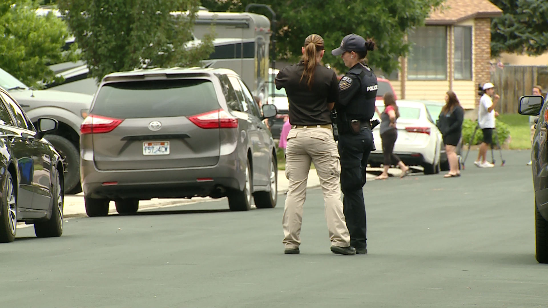 Police investigate a triple killing at a house party in West Jordan in July 2022. One man was sentenced to 25 years to life in prison for the killings in March. Two others were sentenced in juvenile court.