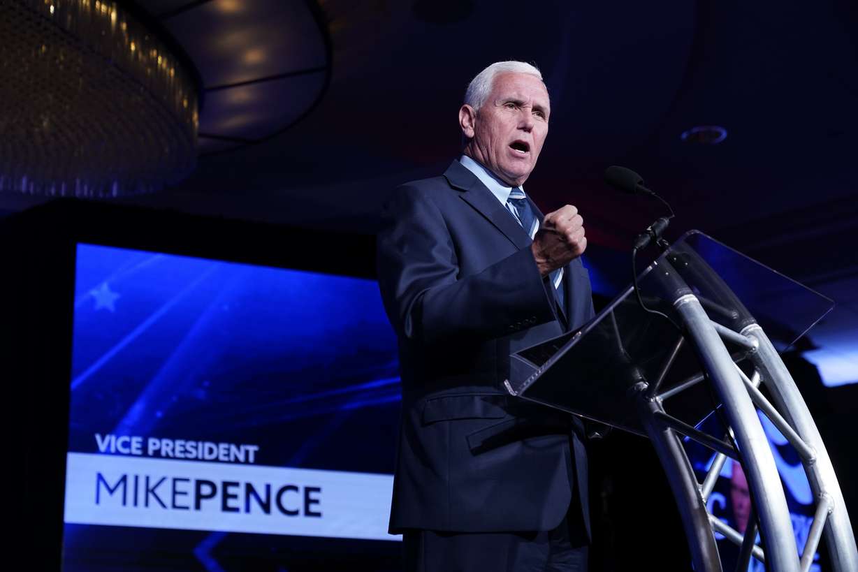 Former Vice President Mike Pence speaks at the Young America's Foundation's National Conservative Student Conference, Tuesday in Washington.