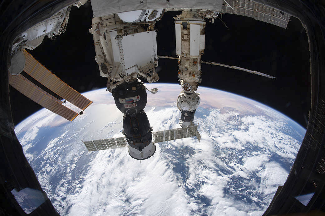 In this Dec. 6, 2021 photo, the International Space Station orbited 264 miles above the Tyrrhenian Sea. Russia's space chief said Tuesday that they will opt out of the International Space Station after 2024 and focus on building their own orbiting outpost.