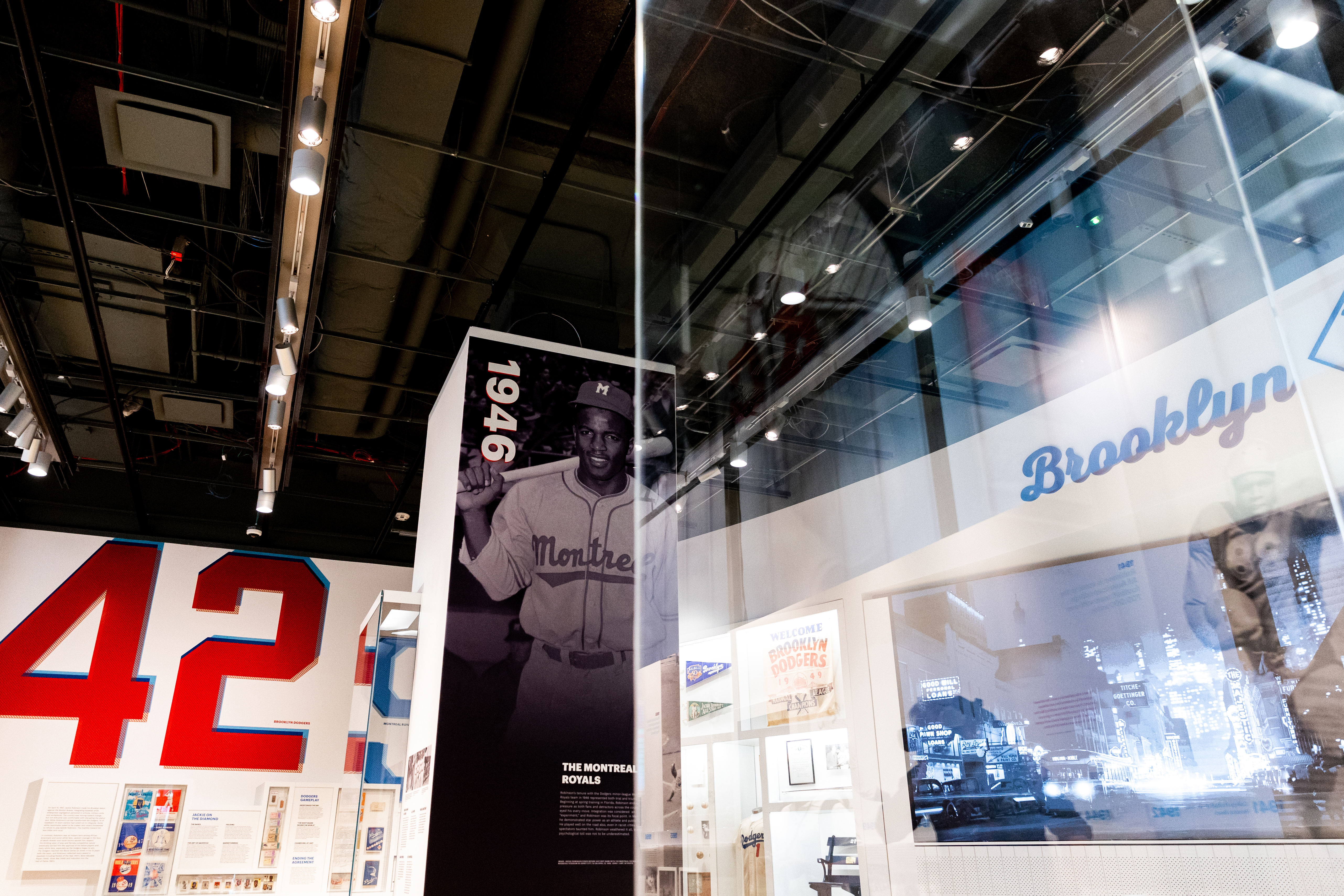 Exhibits are shown at the Jackie Robinson Museum that opened Tuesday, June 26, 2022, in New York. 