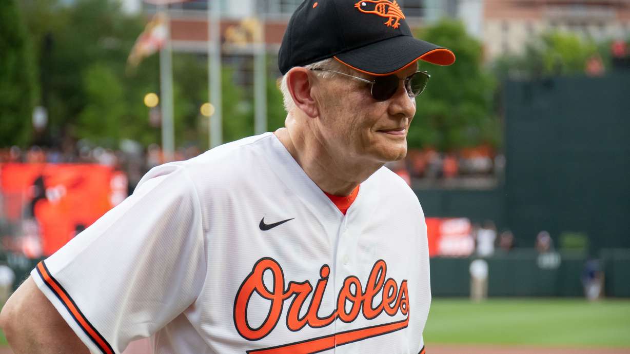 Elder Dale G. Renlund of the Quorum of the Twelve Apostles of The Church of Jesus Christ of Latter-day Saints threw out the ceremonial first pitch at “Latter-day Saint Night” at the Baltimore Orioles on Monday, July 25.