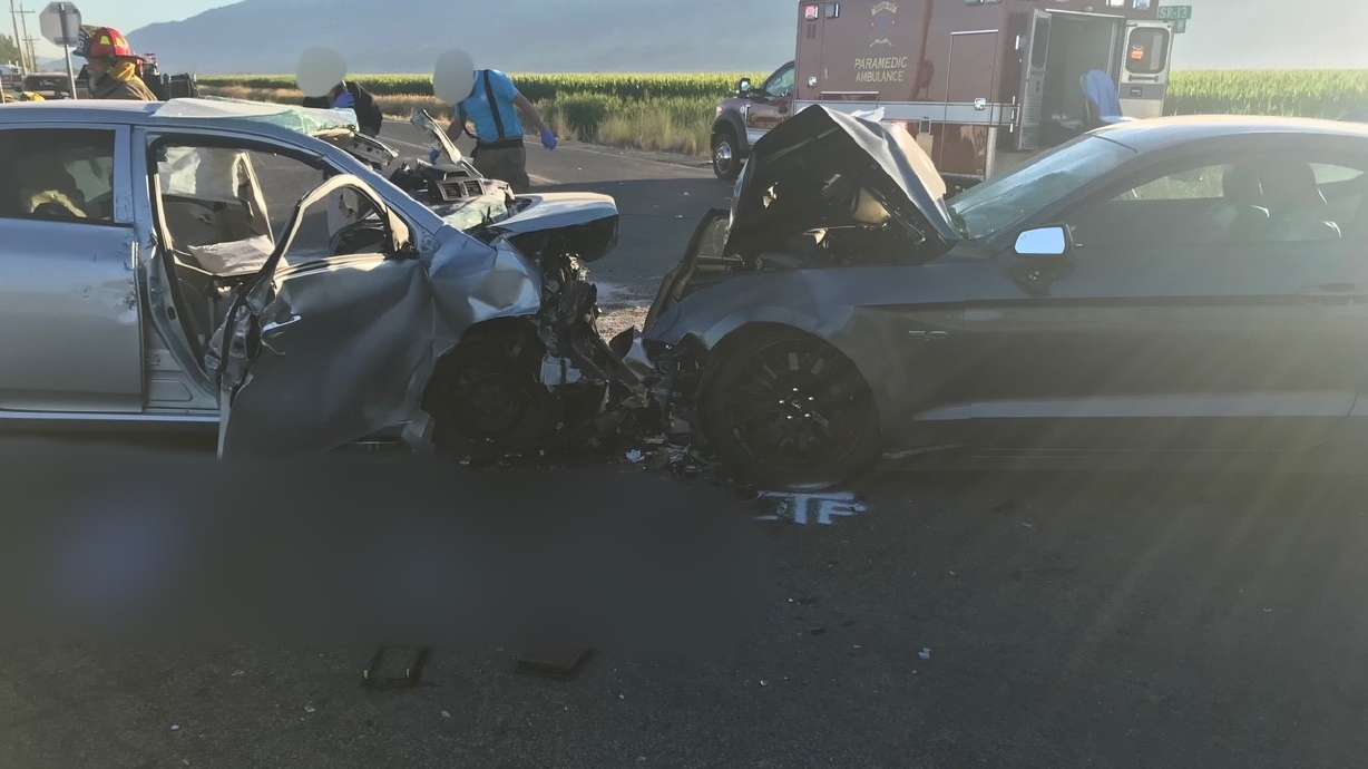 A woman is in critical condition and a man is in serious condition after a head-on crash in Box Elder County early Wednesday, troopers said.