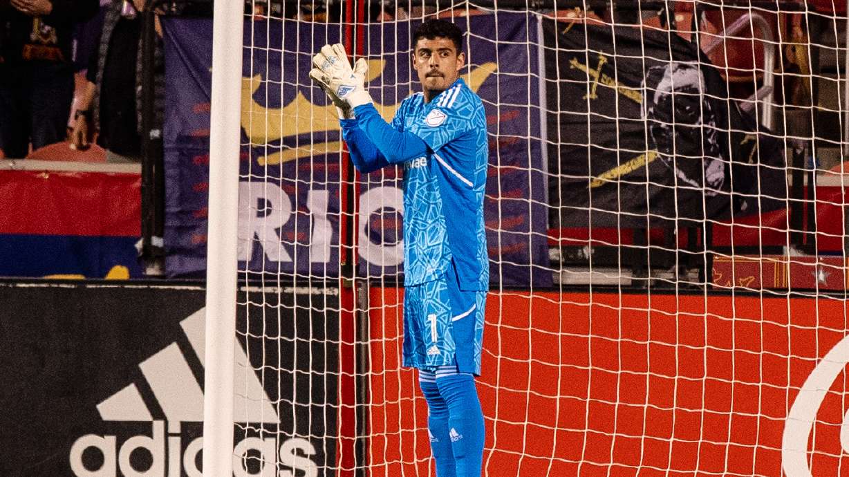 David Ochoa looks on during a U.S. Open Cup match against Hailstorm FC: his only action for RSL this year.