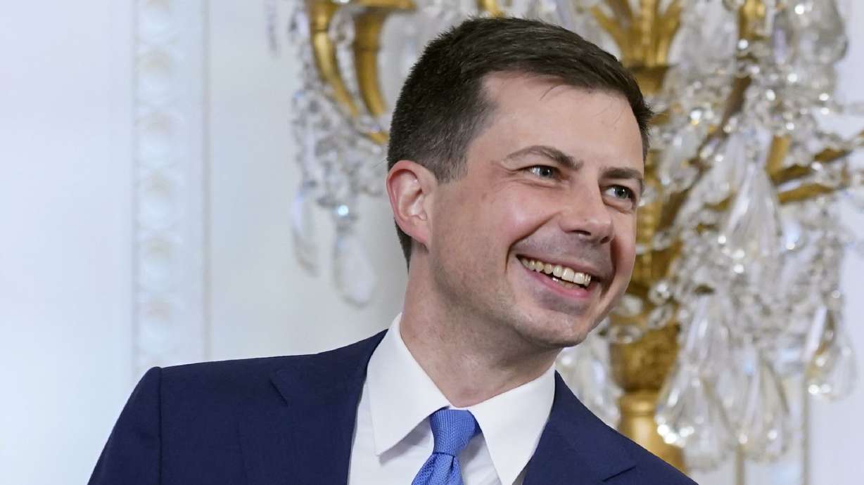 Transportation Secretary Pete Buttigieg arrives for an event with President Joe Biden to celebrate Pride Month in the East Room of the White House on June 15, in Washington.