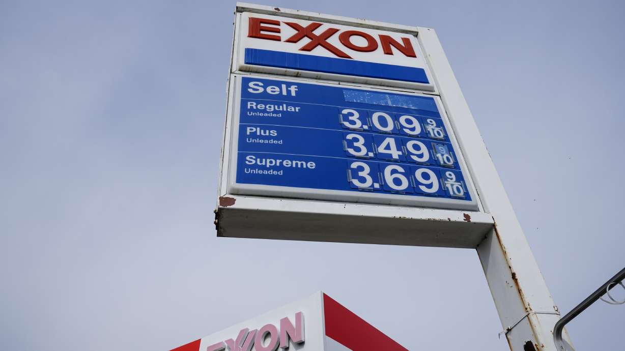 An Exxon service station sign in Philadelphia on April 28, 2021. Exxon Mobil Corp. on Friday reported second-quarter profit of $17.85 billion.