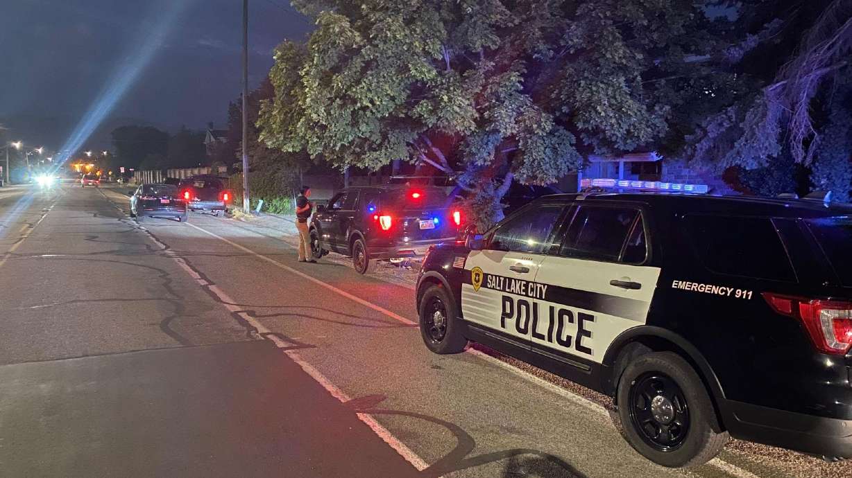 An SUV wanted in connection with a recent drive-by shooting was stopped by Salt Lake police Thursday night. The driver, who has a history of fleeing from officers, was arrested after he tried to speed away from officers, police say.