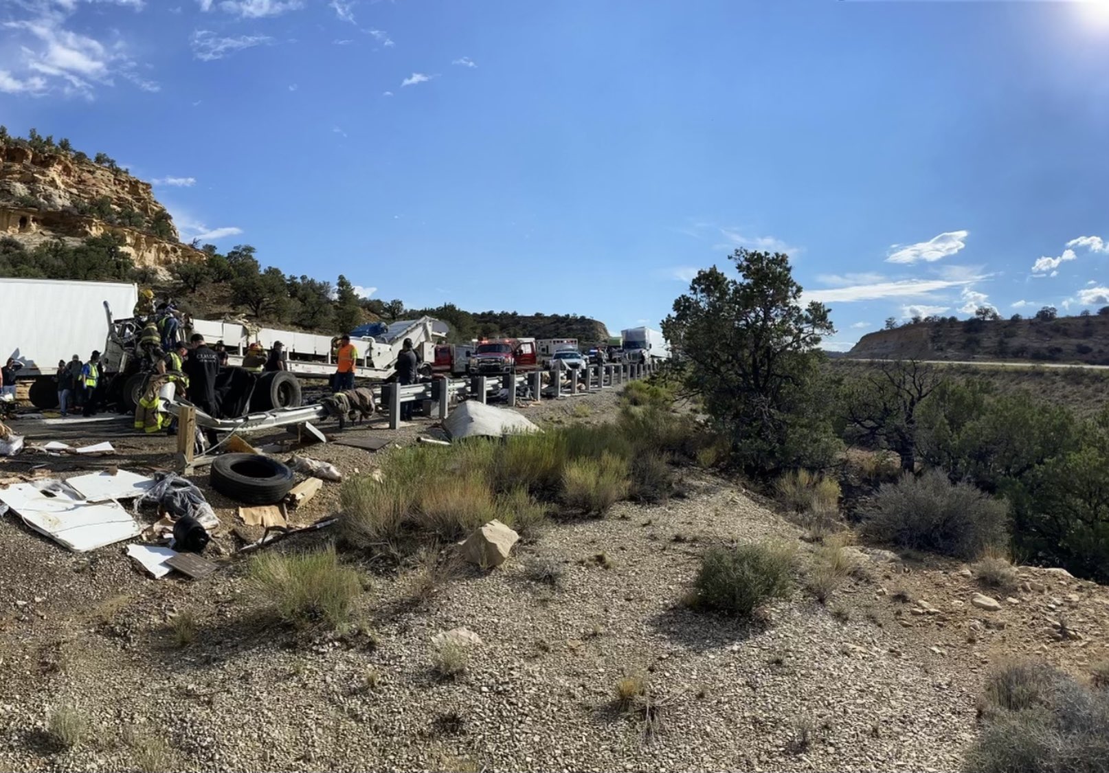 Eastbound lanes will closed for several hours due to a multiple car pileup in Emery County.