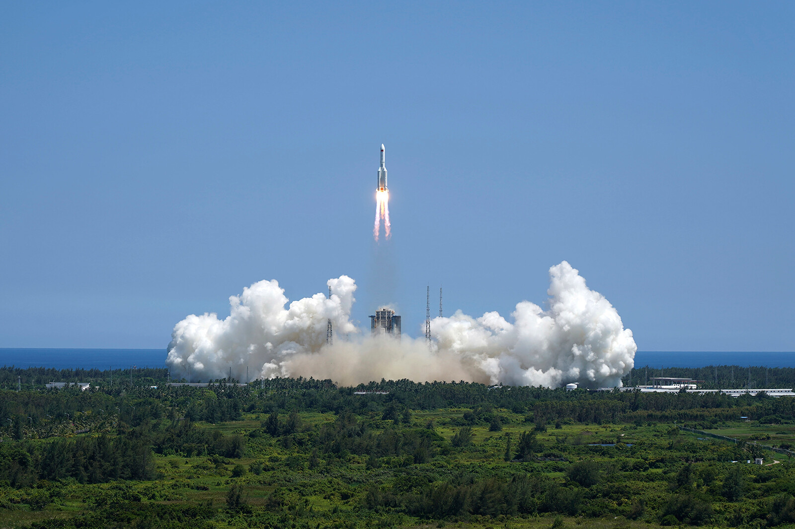 The Wentian lab module was launched atop a Long March 5B rocket from Hainan Island at 2:22 p.m. local time on Sunday, July 24.