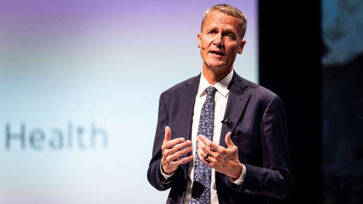 Carl L. Hansen, from BYU’s College of Life Sciences, speaks at a forum about mental health on July 26, at BYU in Provo. Hansen shared three strategies for navigating mental health struggles: say something, know something and be something.