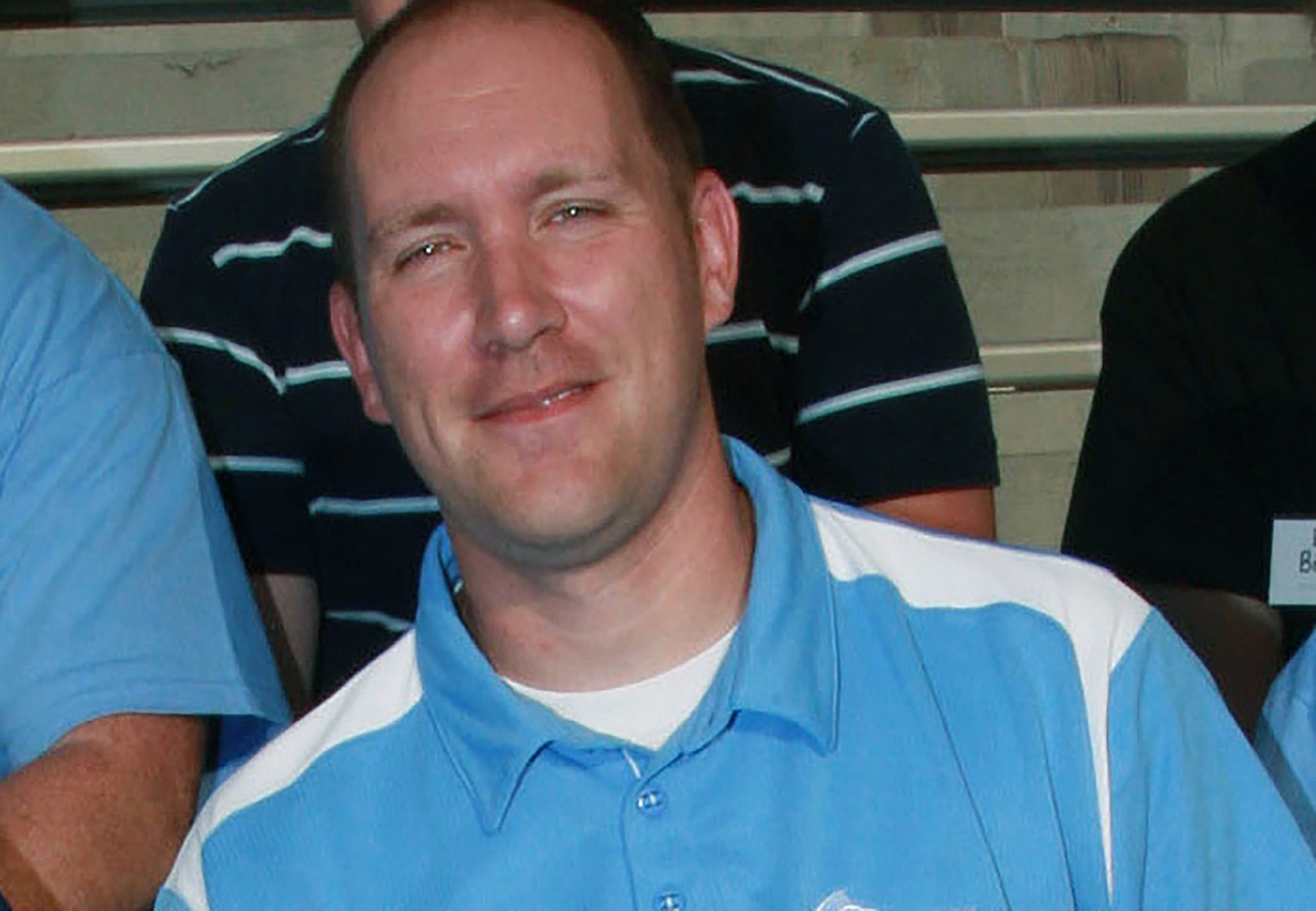 FILE - In this Sept. 1, 2008, file photo, Iowa Barnstormers coach Greg Stephen poses for a photo in Des Moines, Iowa. An Iowa-based youth basketball league has agreed to settle a class-action lawsuit filed by former players who were victimized by a former coach Stephen, who secretly recorded them undressing or obtained nude photos of them and is now serving a lengthy prison sentence for sexual exploitation of minors. 