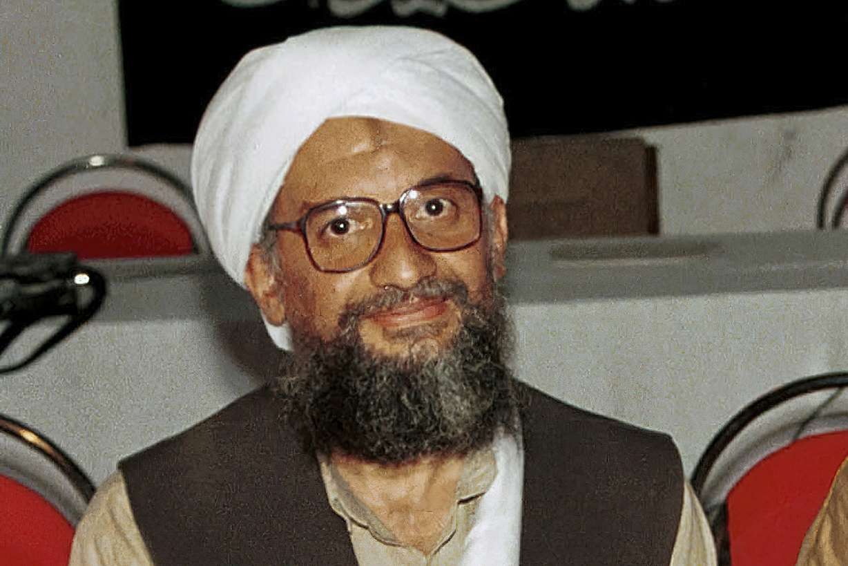 In this 1998 photo made available on March 19, 2004, Ayman al-Zawahri poses for a photograph in Khost, Afghanistan. Al-Zawahri, the top al-Qaida leader, was killed by the US over the weekend in Afghanistan.