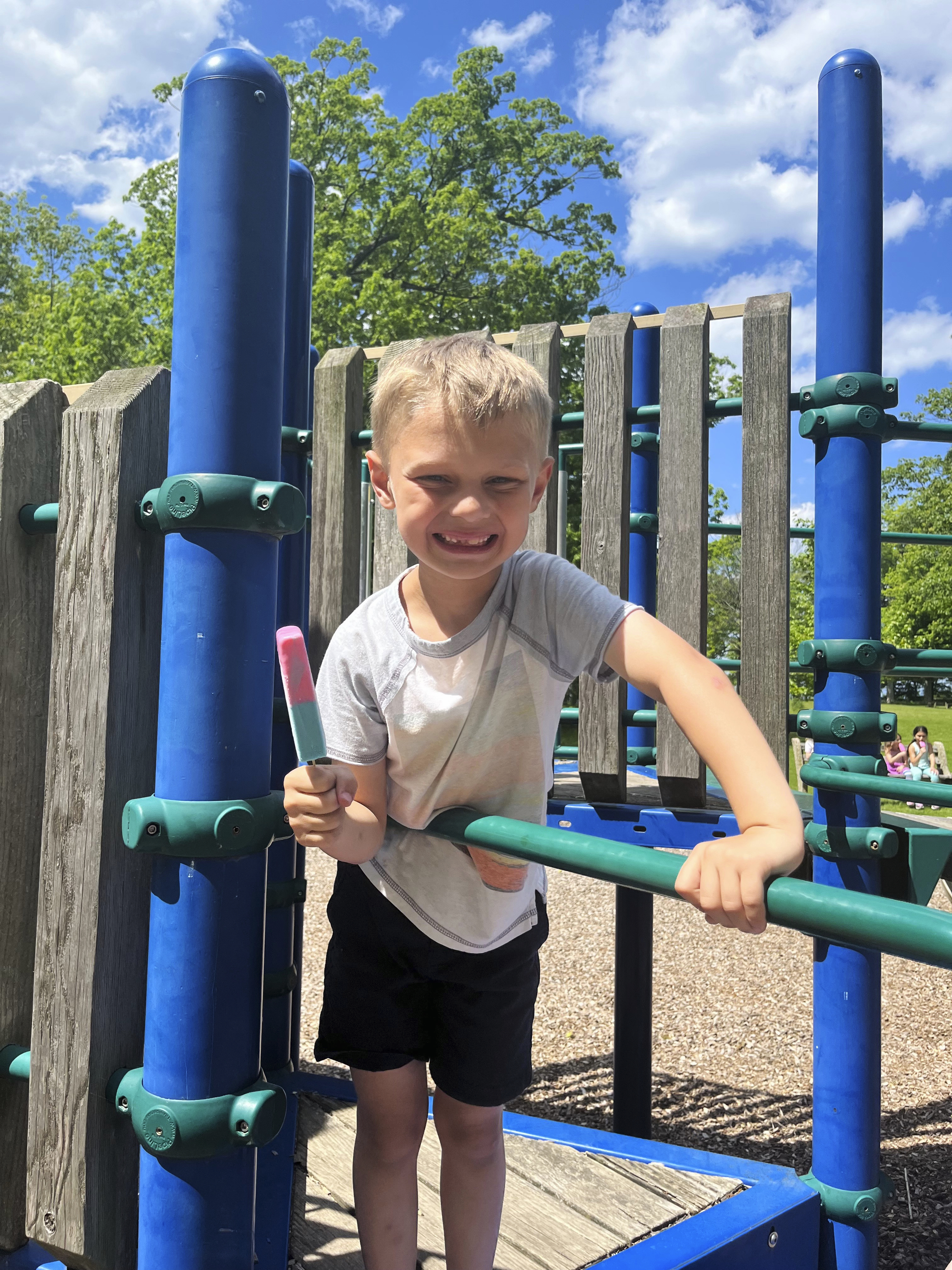 This photo provided by the Roberts family shows Cooper Roberts, who along with his twin brother and parents attended the July 4 parade in Highland Park, Ill. Cooper's family said he was moved Sunday to Shirley Ryan AbilityLab, a rehabilitation-focused hospital, from the University of Chicago's Comer Children's Hospital.