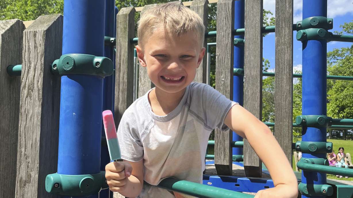 This photo provided by the Roberts family shows Cooper Roberts, who along with his twin brother and parents attended the July 4 parade in Highland Park, Ill. Cooper's family said he was moved Sunday to Shirley Ryan AbilityLab, a rehabilitation-focused hospital, from the University of Chicago's Comer Children's Hospital.