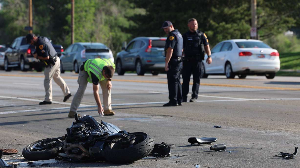 Salt Lake police investigate a fatal motorcycle crash happened about 7 a.m. Wednesday in the area of 2290 S. 1300 East.