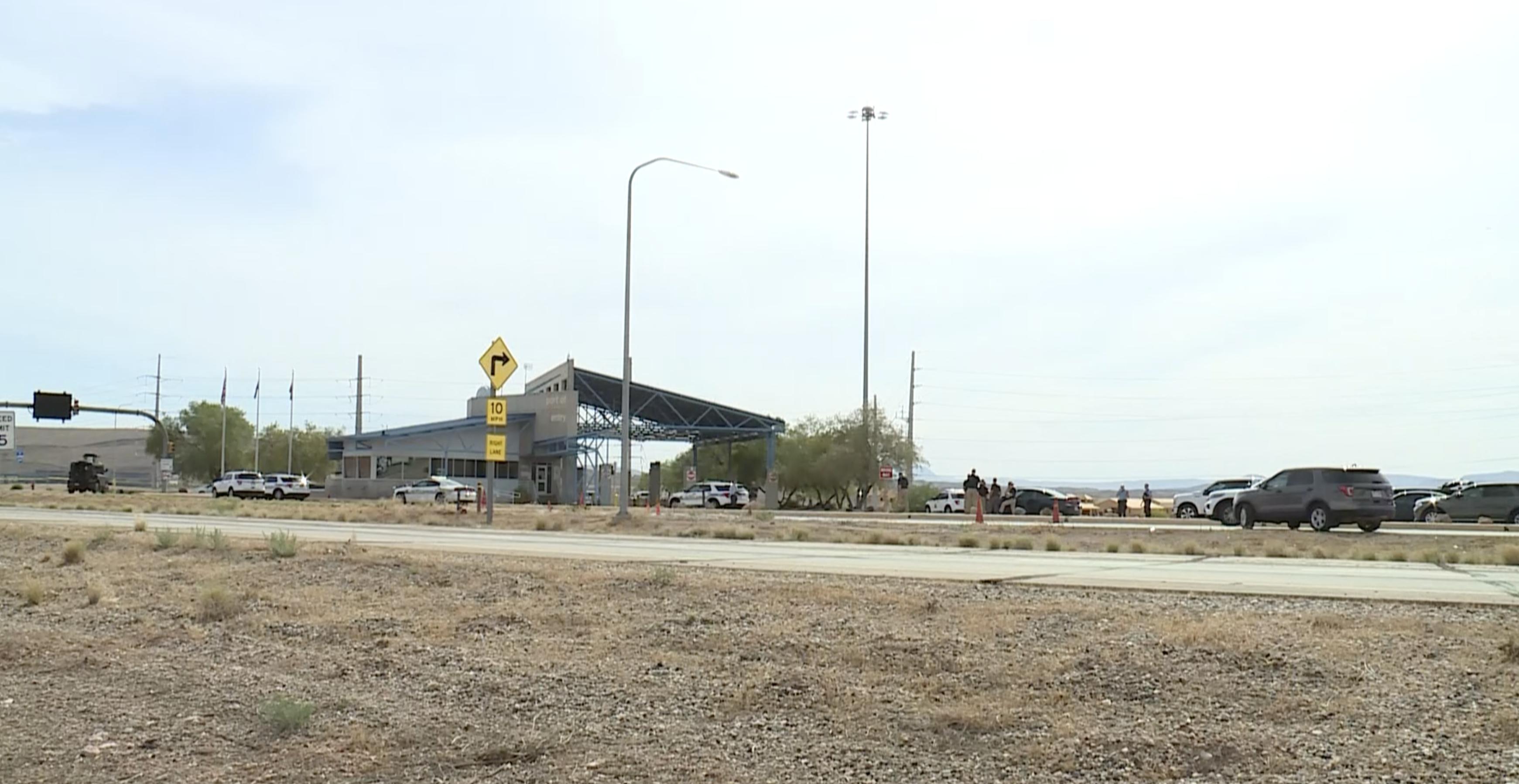 A man was shot and killed by an officer near the Utah-Arizona border Wednesday, after St. George police say officers responded to a report of a man "acting erratically and brandishing a weapon."