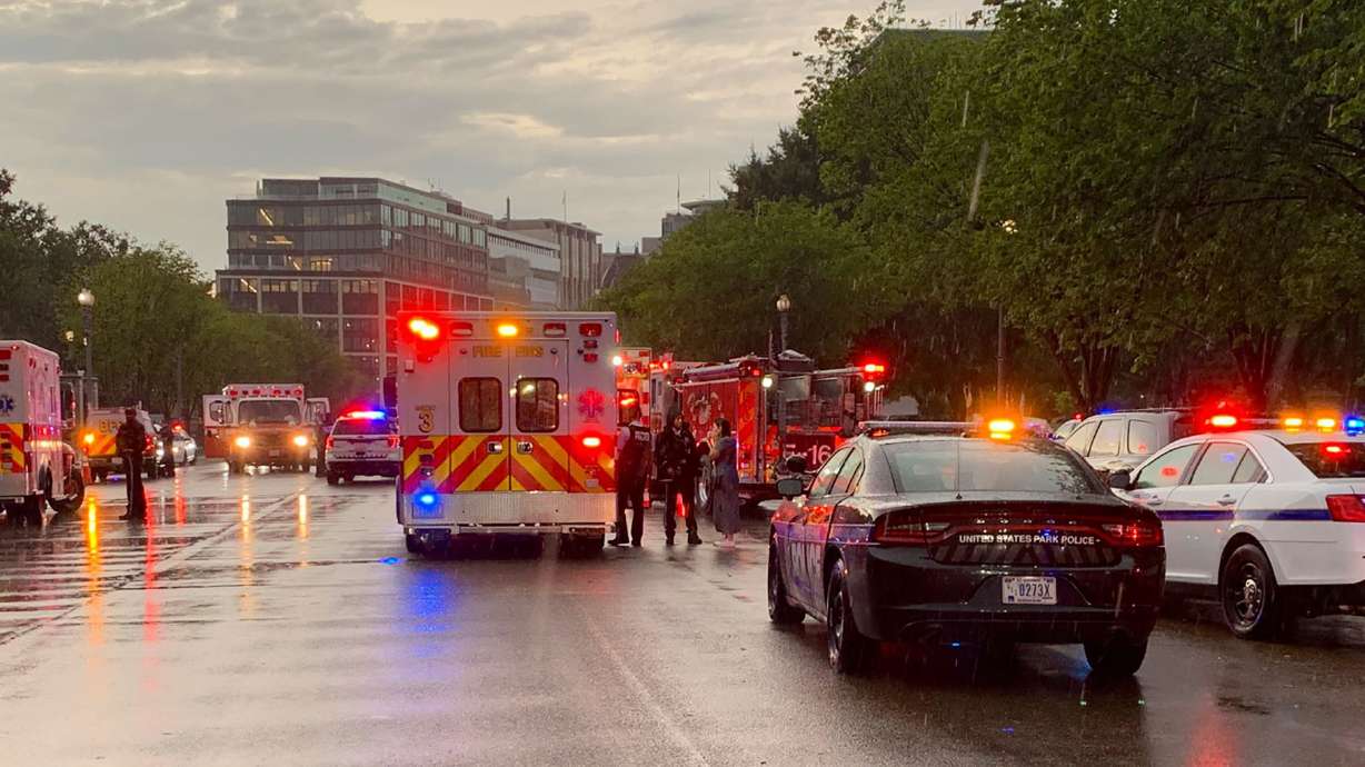 Four people are in critical condition following an apparent lightning strike on Thursday aross the street from the White House.
