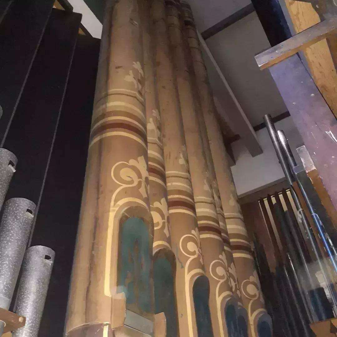 Pipes for an organ at the First Congregational church in Salt Lake City. The organ was donated to the Provo Community Congregational United Church of Christ, and will be used in their building once it is renovated. The church announced on Wednesday it has raised enough money to transport and store the organ.