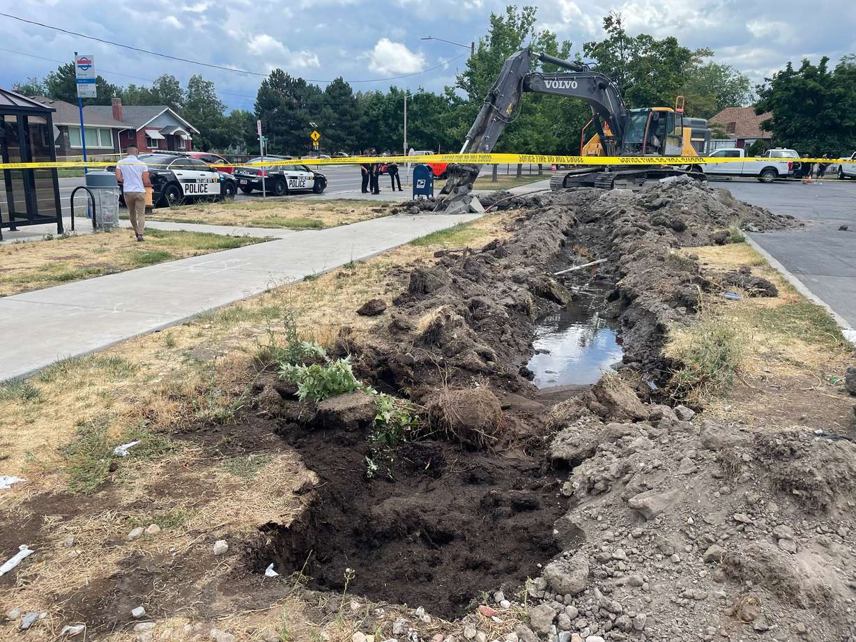 Salt Lake City police arrested a man Saturday after they say he stole an excavator from a construction site, drove almost a mile and caused significant damage by randomly digging up the ground.