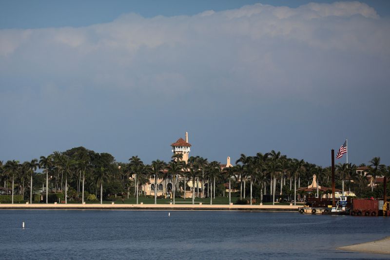 Former U.S. President Donald Trump's Mar-a-Lago resort is seen in Palm Beach, Florida, Feb. 8, 2021.