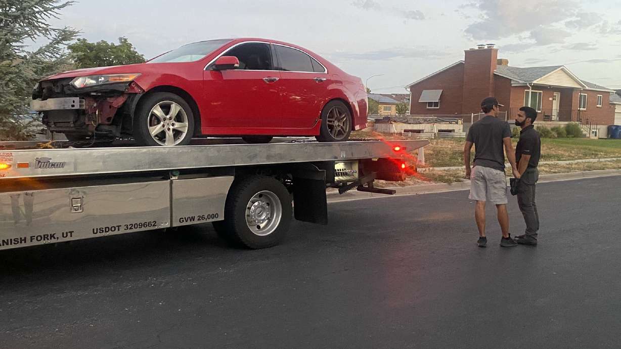 Police locate a vehicle suspected of belonging to a Kearns man who had been shot at by police Tuesday following a kidnapping that prompted an Amber Alert. Police say the man was arrested Thursday.