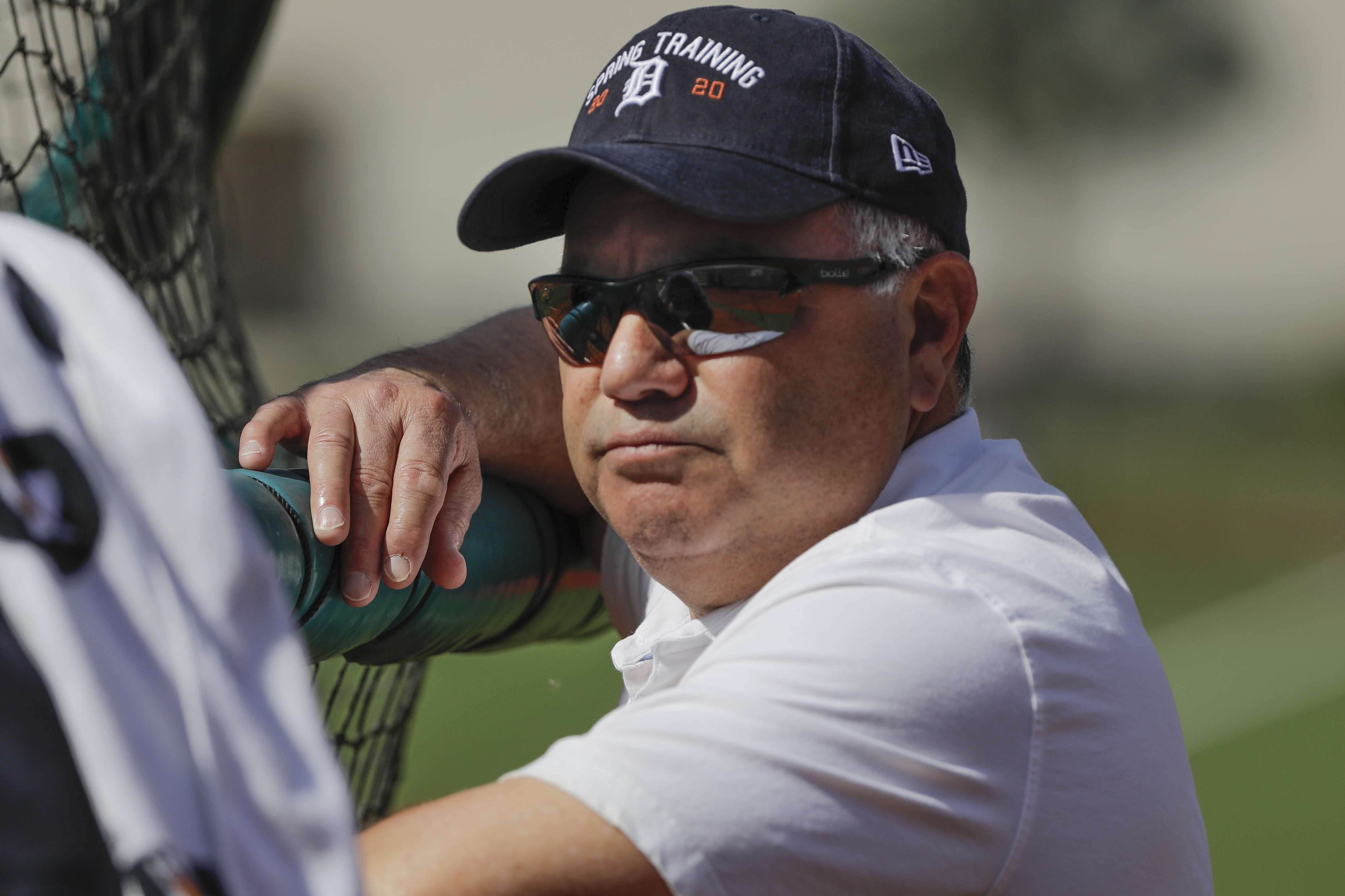 FILE - In this Saturday, Feb. 15, 2020 file photo, Detroit Tigers general manager Al Avila watches batting practice during a spring training baseball workout in Lakeland, Fla. The Detroit Tigers fired general manager Al Avila on Wednesday, Aug. 10, 2022 ending a seven-year tenure with no playoff appearances. 