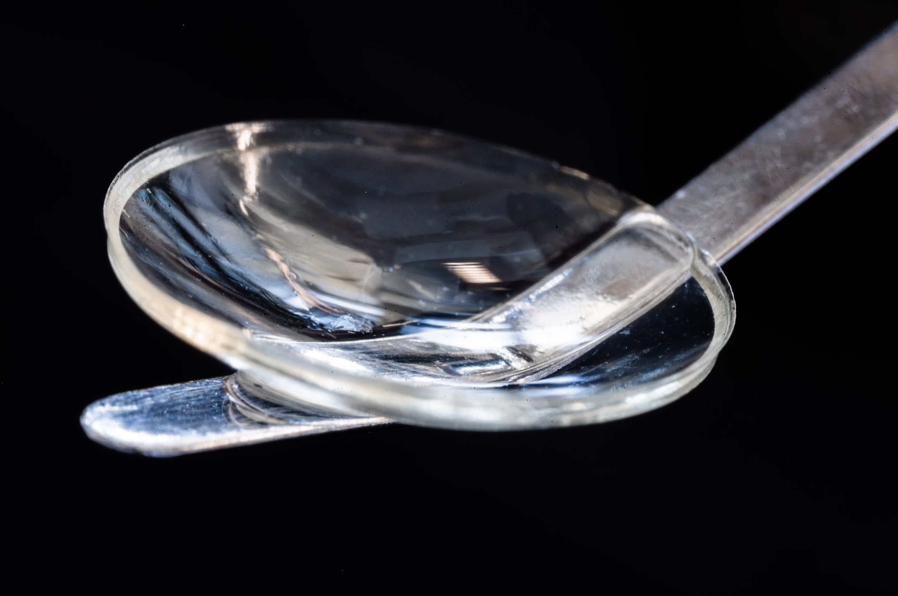 Cornea implant made of collagen protein from pig skin, are pictured in this undated photo. Fourteen people who were blind or very close to blindness have had some or all of their eyesight regained thanks to pig skin, according to reports.