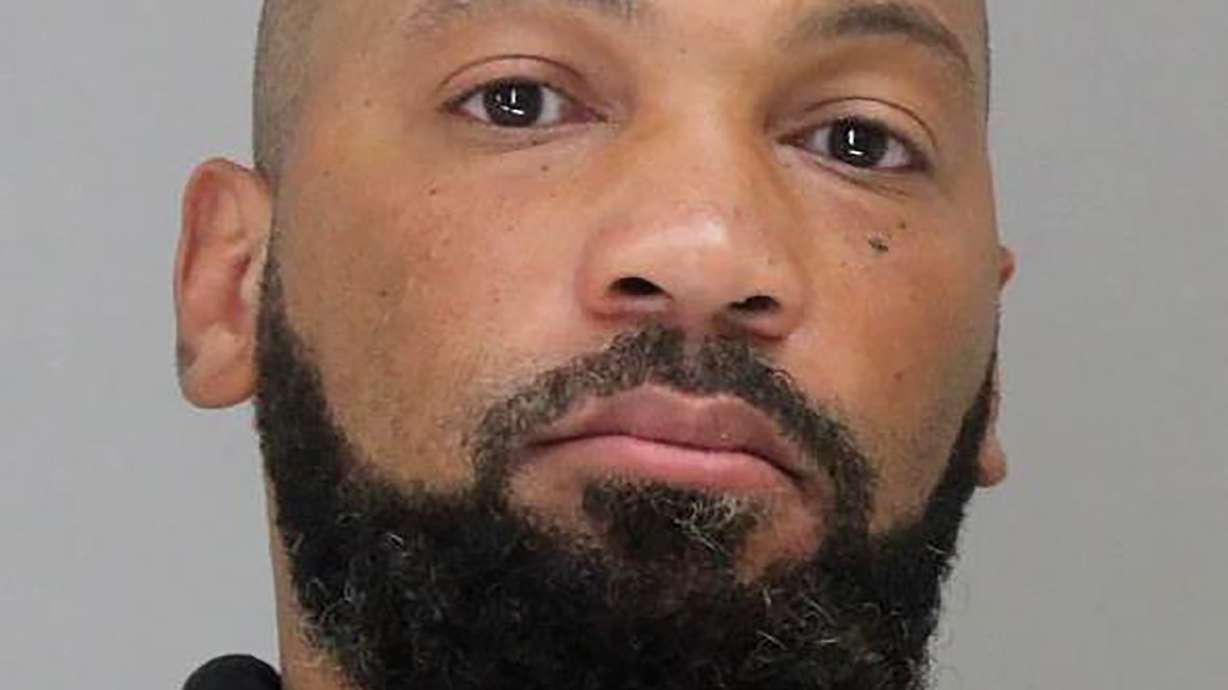 This booking photo released by the Dallas County Sheriff's Department, shows Yaqub Salik Talib on Monday, Aug. 15, 2022. Talib, the brother of retired NFL cornerback Aqib Talib, turned himself in to authorities Monday after police identified him as the suspect in the shooting death of a coach at a youth football game in Texas.