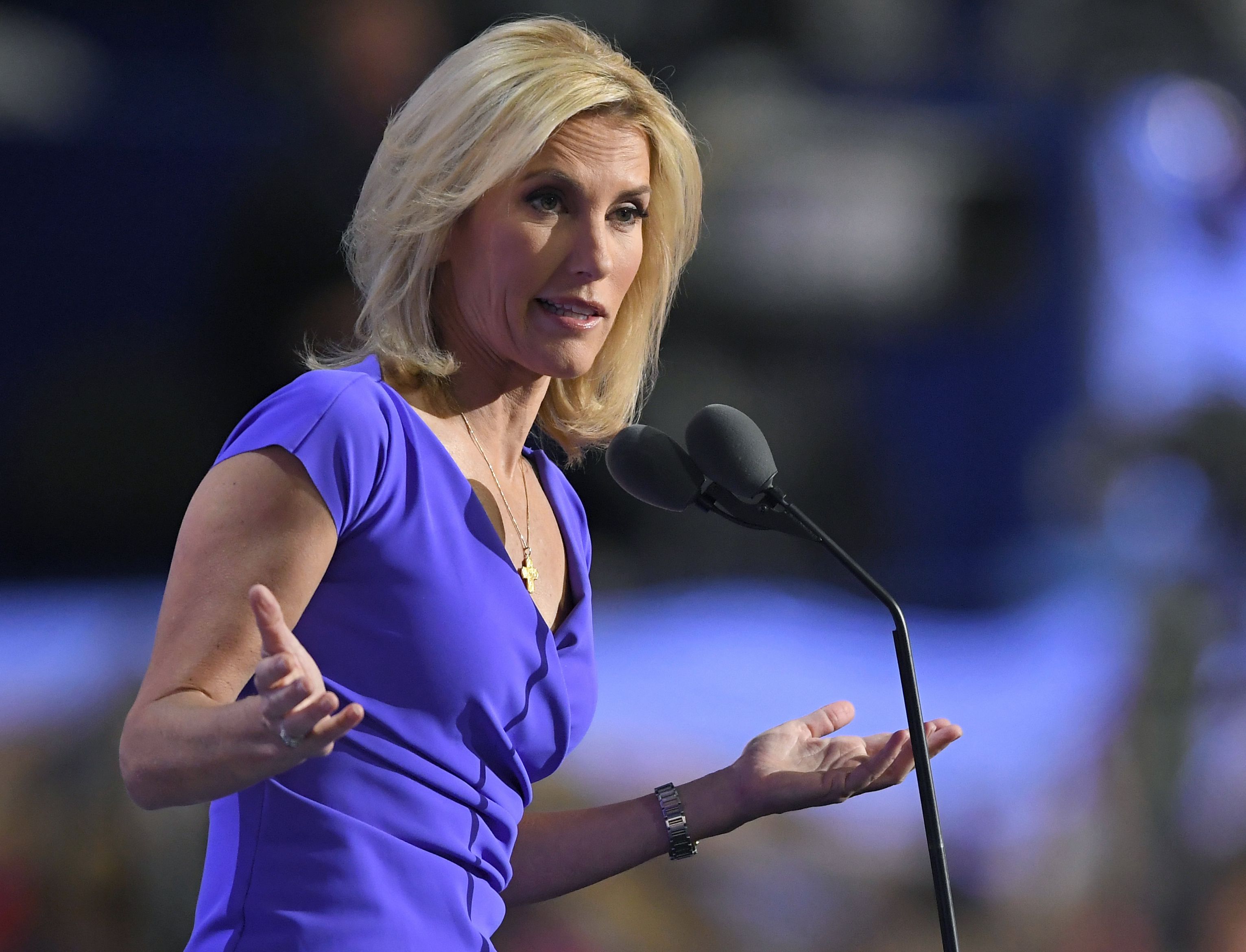 Conservative political commentator Laura Ingraham speaks July 20, 2016, during the third day of the Republican National Convention in Cleveland. Ingraham says voters might be ready to "turn the page" on the former president.