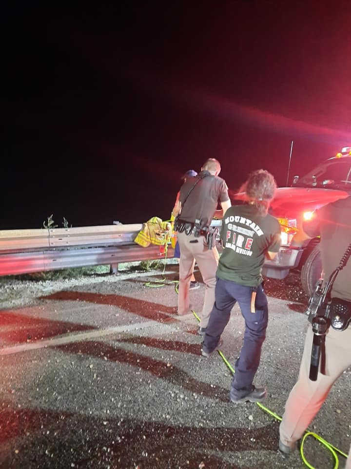 Rescue crews worked Tuesday night to find a driver who crashed his motorcycle in Morgan County.