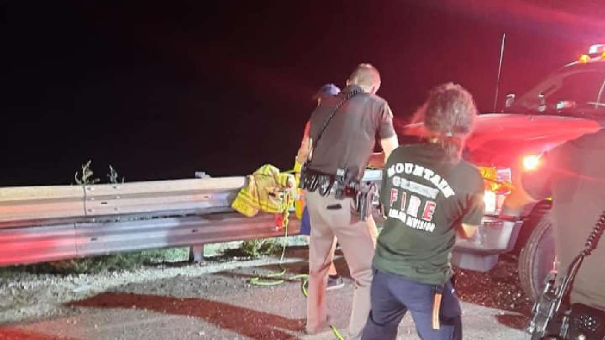 Rescue crews worked Tuesday night to find a driver who crashed his motorcycle in Morgan County.