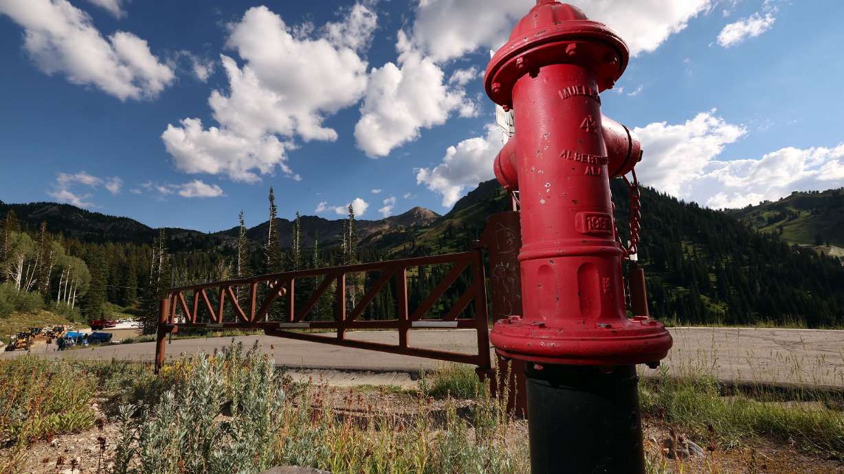 A fire hydrant near Alta in Little Cottonwood Canyon on Tuesday. A pair of Salt Lake County Council members are raising the alarm over what they contend is an extreme wildfire risk due to seasonal culinary water supplies in Big and Little Cottonwood canyons, as well as inadequate water pressure in fire hydrants.